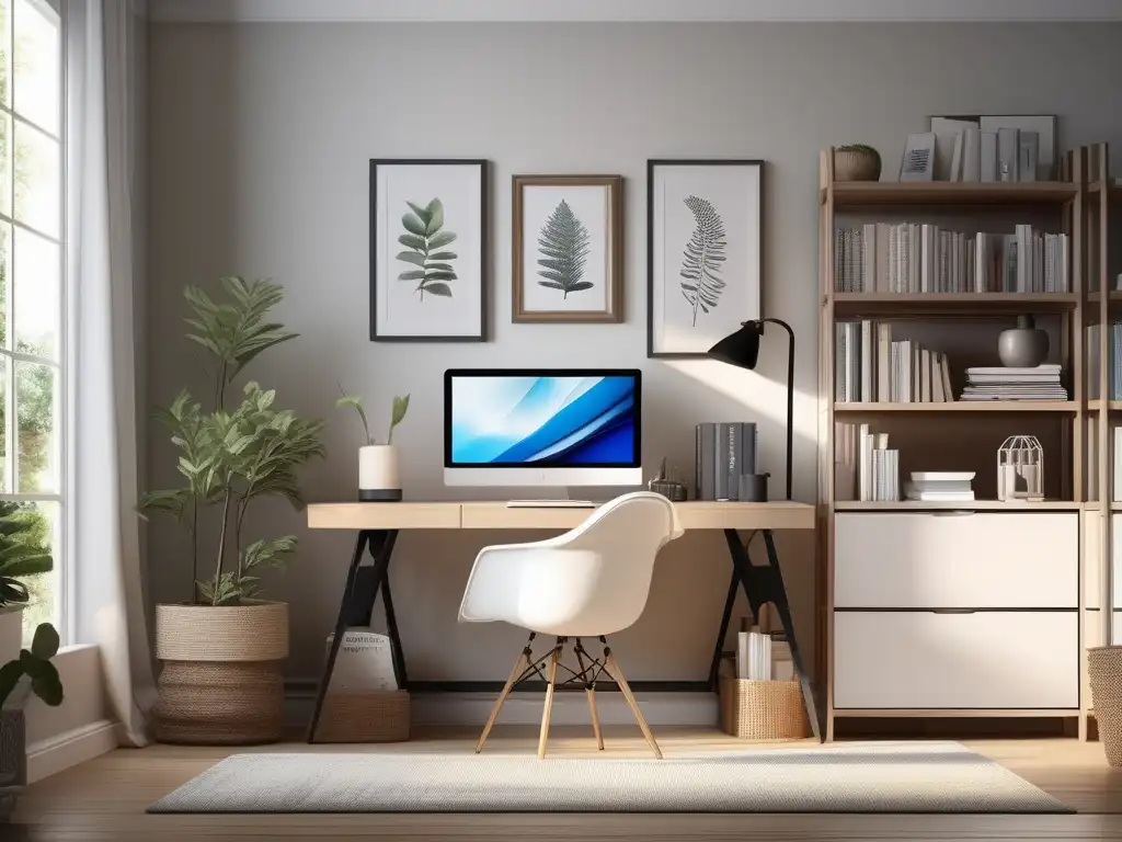 Hogar escolar acogedor con diseño minimalista Beneficios de homeschooling con plataformas educativas online