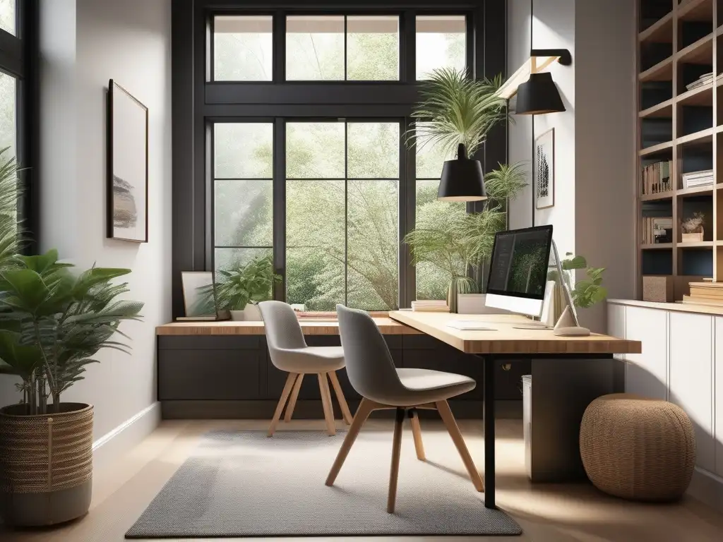 Estudio en casa sereno y minimalista Imagen: Estrategias de resiliencia en homeschooling