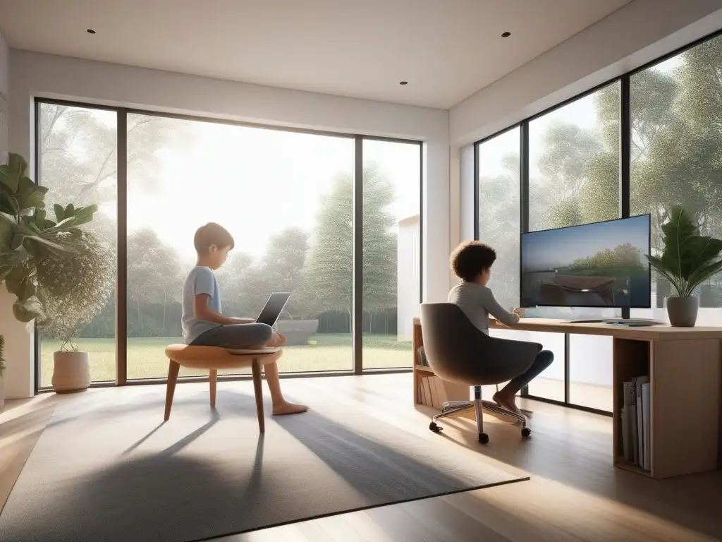 Imagen de hogar seguro y productivo para el aprendizaje en línea - Recomendaciones de seguridad online homeschooling