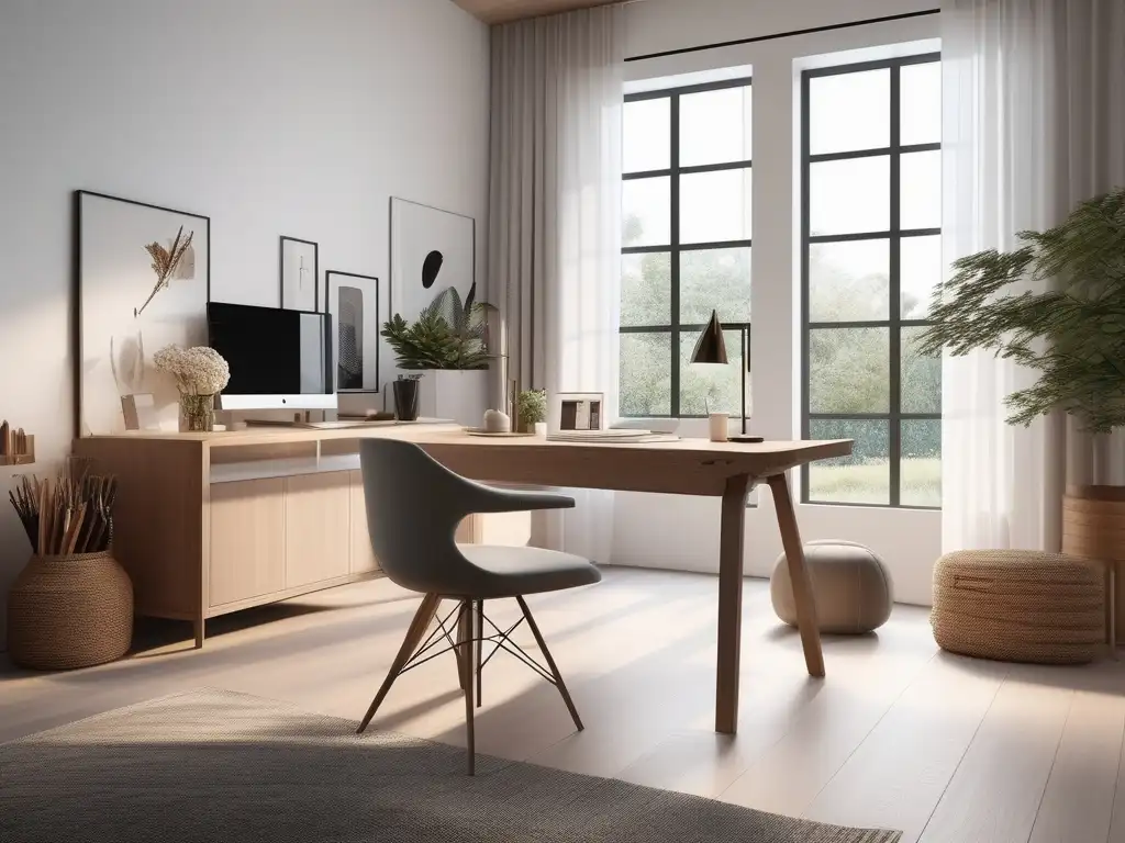 Estudio de arte en casa: diseño moderno y minimalista Estudio de arte en casa con luz natural y ambiente minimalista - Pasos para integrar el arte en el aprendizaje en casa