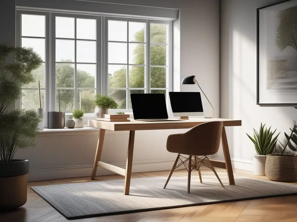 Espacio de estudio en casa acogedor Estudio acogedor para homeschooling de idiomas