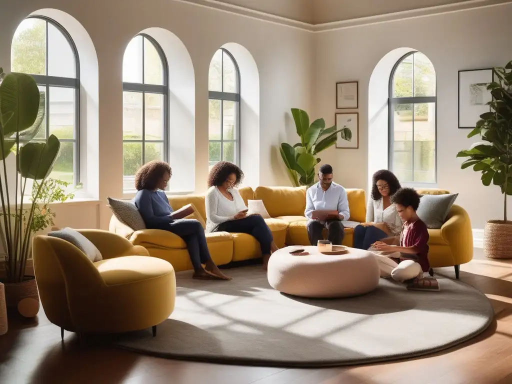 Sesión de homeschooling llena de vida y diversidad Técnicas adaptativas para homeschooling con niños felices en un ambiente estimulante