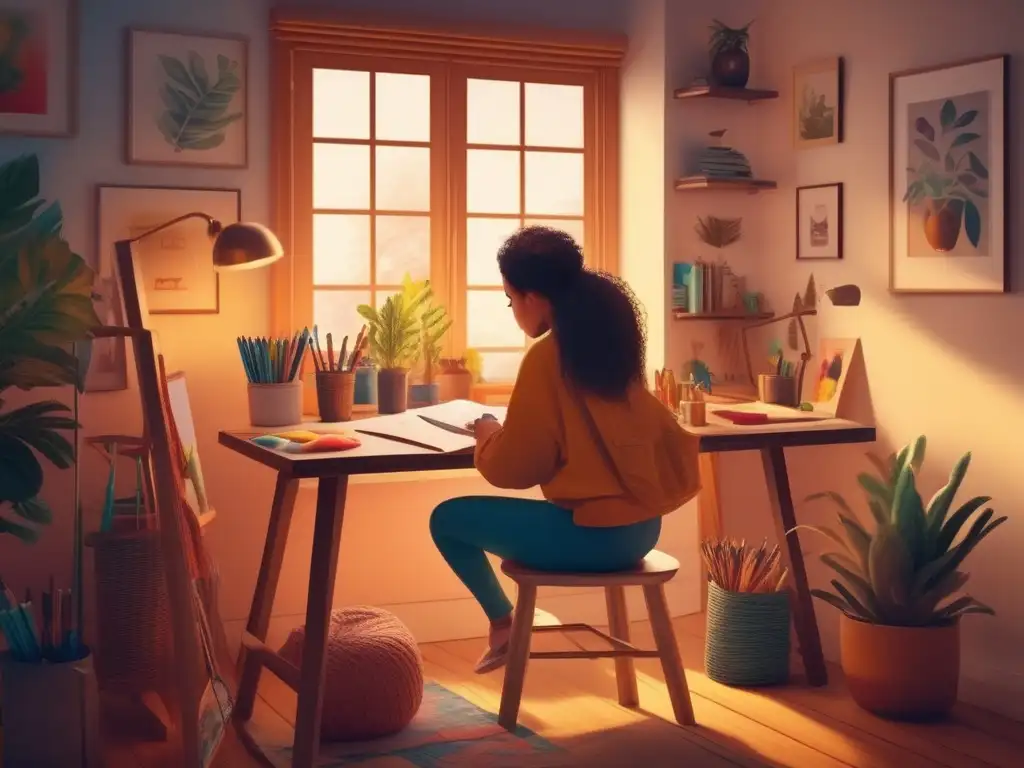 Espacio de aprendizaje artístico en casa Beneficios educación artística en homeschooling