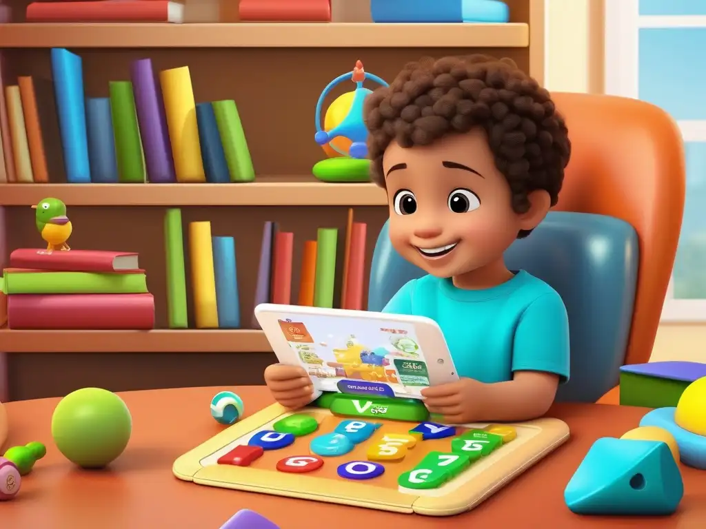 Niño aprendiendo con tablet educativa Niño jugando y aprendiendo en tablet - Guía práctica para transformar el tiempo de juego en aprendizaje