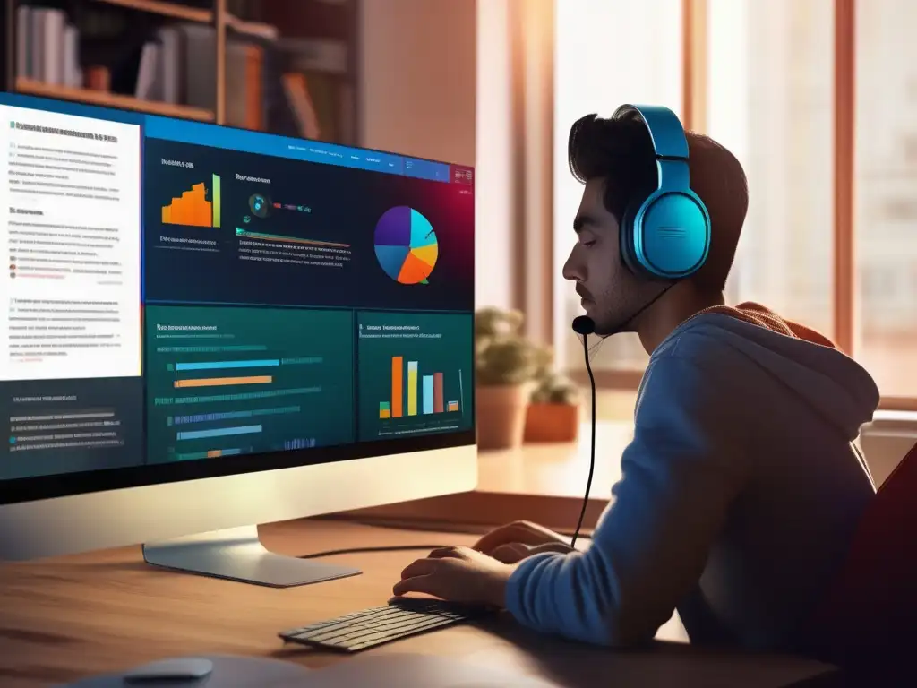 Niño concentrado en aprendizaje online, seguridad y control parental