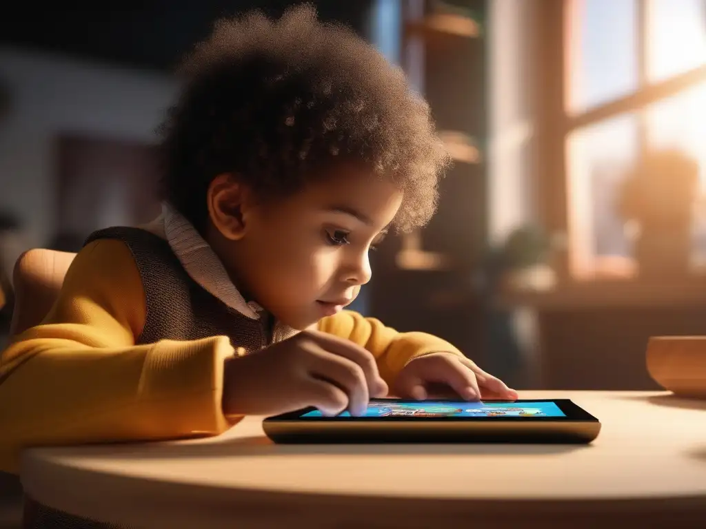Niño jugando con tablet y juguetes educativos Niño jugando y aprendiendo con tablet y juguetes - Guía práctica para transformar el tiempo de juego en aprendizaje